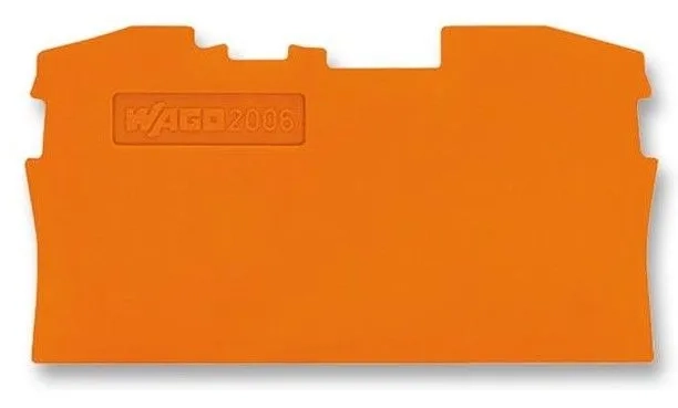 WAGO 2006-1292 WAGO Торцевая и промежуточная пластина для 2-проводных клемм TOPJOB S 6 мм² (оранжевая)